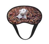 Westie Bokeh West Highland White Terrier Dogs, Full Eye Covers Light Blocking Eye Masks Blackout Sleep Eye Muffs