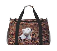 Westie Bokeh West Highland White Terrier Dogs, Sports Duffels, Handheld Crossbody Sports Luggage Bag, Large Capacity Travel Bag for Women and Men