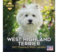 Westie Calendar 2026 2027, 16-Month West Highland White Terrier Wall | Dog Lover Gift, Thick 100# No-Bleed Paper, Large Writing Blocks, Made in USA, White Terrier Decor, Teacher Gift