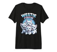 Westie Crew Cute Cartoon Dog Pet West Highland White Terrier Premium T-Shirt