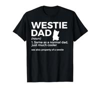 Westie Dad West Highland White Terrier Property of A Westie T-Shirt, Men, Black, Small