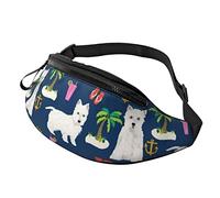 Westie Dog Fanny Pack for Men Women,Crossbody Waist Bag Pack,Belt Bag for Travel Walking Running Hiking Cycling