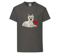 Westie Dog Pet Friends Forever Family Adult T Shirt Various Sizes And Colours (Graphite, XL)