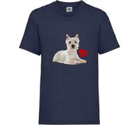 Westie Dog Pet Friends Forever Family Adult T Shirt Various Sizes And Colours (Navy Blue, L)