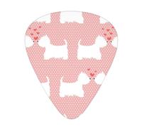 Westie Dogs Pattern,12 Pcs Guitar Pick,3 Different Thickness Plectrums for Acoustic Guitar Bass Ukulele (0.46mm 0.96mm 0.71mm)