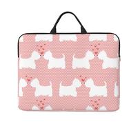 Westie Dogs Pattern, 14 Inch Laptop Sleeve, Notebook Bag Laptop Case Sleeve Briefcase with Handle