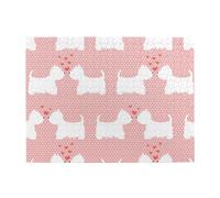 Westie Dogs Pattern,500 Pieces Puzzles for Adults-Wooden Jigsaw Puzzle for Adults Elderly