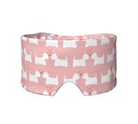 Westie Dogs Pattern, Full Eye Covers Light Blocking Eye Mask Sleep Eye and Ear Muffs
