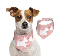 Westie Dogs Pattern,Pet Bib Scarf Cats Dog Bandana Dogs Towel Bib Adjustable Pet Scarf,M