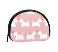 Westie Dogs Pattern, Wallet Women's Shell Storage Bag Small Coin Purse Shell Change Pouch