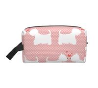 Westie Dogs PatternLarge Capacity Cosmetic Organizer,Travel Makeup Bag for Women