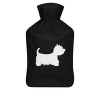 Westie Dogs Printed Hot Water Bottle With Soft Plush Cover Winter Warm Rubber Water Injection Bag 1000ML