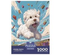 Westie Jigsaw Puzzles 1000 Pieces Eco-friendly Paper Puzzle Challenge Toy Educational Games Home Decoration for Adults& Kids 70x50cm/1000pcs