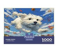 Westie Jigsaw Puzzles 1000 Pieces Impossible Challenge Toy Educational Games Home Decoration for Adults& Kids 70x50cm/1000pcs