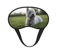 Westie Lawn West Highland White Terrier Dogs, Full Eye Covers Light Blocking Eye Masks Blackout Sleep Eye Muffs