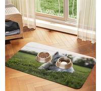 Westie Lawn West Highland White Terrier Dogs,Waterproof Pet Feeding Mat,PU Leather Placemats for Cat Dog Water Bowl,Food Mats,30x45cm