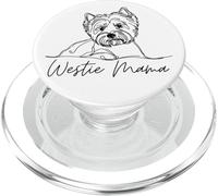 Westie Mama - West Highland White Terrier Mom Artistic Line PopSockets PopGrip for MagSafe
