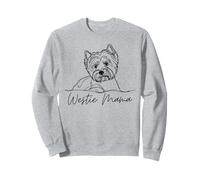 Westie Mama - West Highland White Terrier Mom Artistic Line Sweatshirt