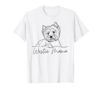 Westie Mama - West Highland White Terrier Mom Artistic Line T-Shirt