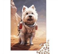 Westie Mars 1000 Piece Jigsaw Puzzle for Adults-Puzzles Teenagers Paper Puzzles- Relax Puzzles Games-Brain Teaser Puzzle 1000pcs (38x26cm)