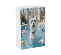 Westie Pool Grace Cigarette Case Plastic Box Normal Size Cigarette Holder Box Can Hold 20 Cigarettes King Size Cigs Protective Cover for Outdoor