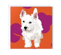 Westie Puppy Blank Greeting Card by Leslie Gerry