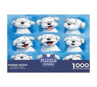 Westie Puzzle 1000 Piece Jigsaw Puzzles Game for Adults Educational Game Challenge Toy Difficult Hard Puzzle 38x26cm/1000pcs