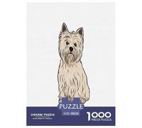 Westie Puzzle 1000 Pieces Jigsaw Puzzle Educational Game Challenge Difficult Hard Puzzle for Adults & for Age 12 And Up 38x26cm/1000pcs