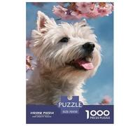 Westie Puzzle 1000 Pieces Jigsaw Puzzle Educational Game Challenge Difficult Hard Puzzle for Adults & for Age 12 And Up 70x50cm/1000pcs