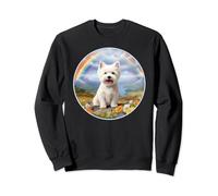Westie Rainbow Bridge Cute West Highland Terrier Dog Art Sweatshirt