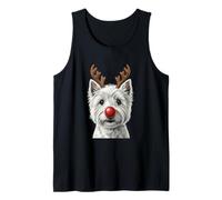 Westie Reindeer Dog Christmas West Highland White Terrier Tank Top