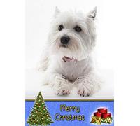 Westie/West Highland Terrier Dog Christmas Card 'Merry Christmas' - Special Animal Xmas Card for Him Her from Pets Kids