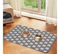 Westie West Highland White Terrier Dogs On Grey,Waterproof Pet Feeding Mat,Cat Dog Placemats for Food and Water, PU Leather Food Mats,40x60cm