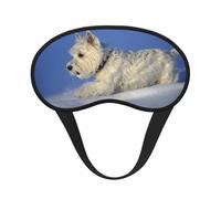 Westie Winter West Highland White Terrier Dogs, Full Eye Covers Light Blocking Eye Masks Blackout Sleep Eye Muffs