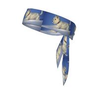 Westie Winter West Highland White Terrier Dogs, Head Tie, Sports Headband Tie Back, Multi Sweatband for Men Women
