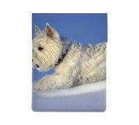 Westie Winter West Highland White Terrier Dogs, PU Leather Laptop Sleeve, Notebook Bag Laptop Case Sleeve Tablet Briefcase