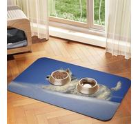 Westie Winter West Highland White Terrier Dogs,Waterproof Pet Feeding Mat,Cat Dog Placemats for Food and Water, PU Leather Food Mats,40x60cm