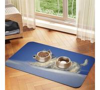 Westie Winter West Highland White Terrier Dogs,Waterproof Pet Feeding Mat,PU Leather Placemats for Cat Dog Water Bowl,Food Mats,40x60cm