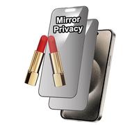 Westillux 2 Pack Privacy Screen Protector for iPhone 15 Pro Max Mirrored Tempered Glass Film with Easy Installation Alignment Frame, Anti-Spy Perfect Mirror Effect (6.7 inch Silver)