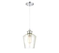 Westinghouse 1 Light Indoor Pendant Single Light Fitting Chrome and glass