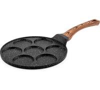 Westinghouse 7pc Pancake Pan Non Stick - 26cm Egg Frying Pan - PFOA Free - Suitable for Induction & All Stoves - Cold Touch Silicone Handle - Black Marble Special Edition