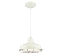 Westinghouse Academy White 1 Light Dimmable LED Pendant Light with Chrome Cage