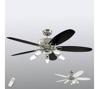 Westinghouse Ceiling fan Arius 132cm / 52" with light and remote Chrome / shiny nickel 132