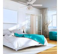 Westinghouse Barnett ceiling fan with light, white