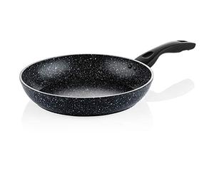 Westinghouse Black Marble Frying Pan 28 cm, 3-Ply Marble Non-Stick Coating, Forged Aluminium, Induction Suitable Frying Pan Base, Silicone Coated Handle, Spülmas WHP128