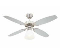 Westinghouse Capitol 42" Brushed Steel Ceiling Fan with Light Kit