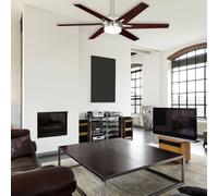 Westinghouse Cayuga ceiling fan with light, wood finish, quiet