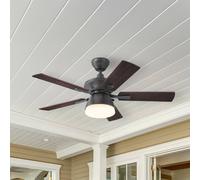 Westinghouse Lighting 7316240 105 cm Nevada Traditional Iron Indoor/Outdoor Ceiling Fan, Light Fixture with Opal Frosted Glass