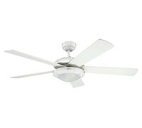 Westinghouse Ceiling Fans 78017 Comet One-Light 132 cm Five-Blade Indoor Ceiling Fan, White Finish with Frosted Glass