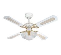 Westinghouse Ceiling Fans Westinghouse Princess Trio Ceiling Fan (Diameter x Height) 105 cm x 43 cm, Blade Colour Advice, E14, 60 W, White/Rattan